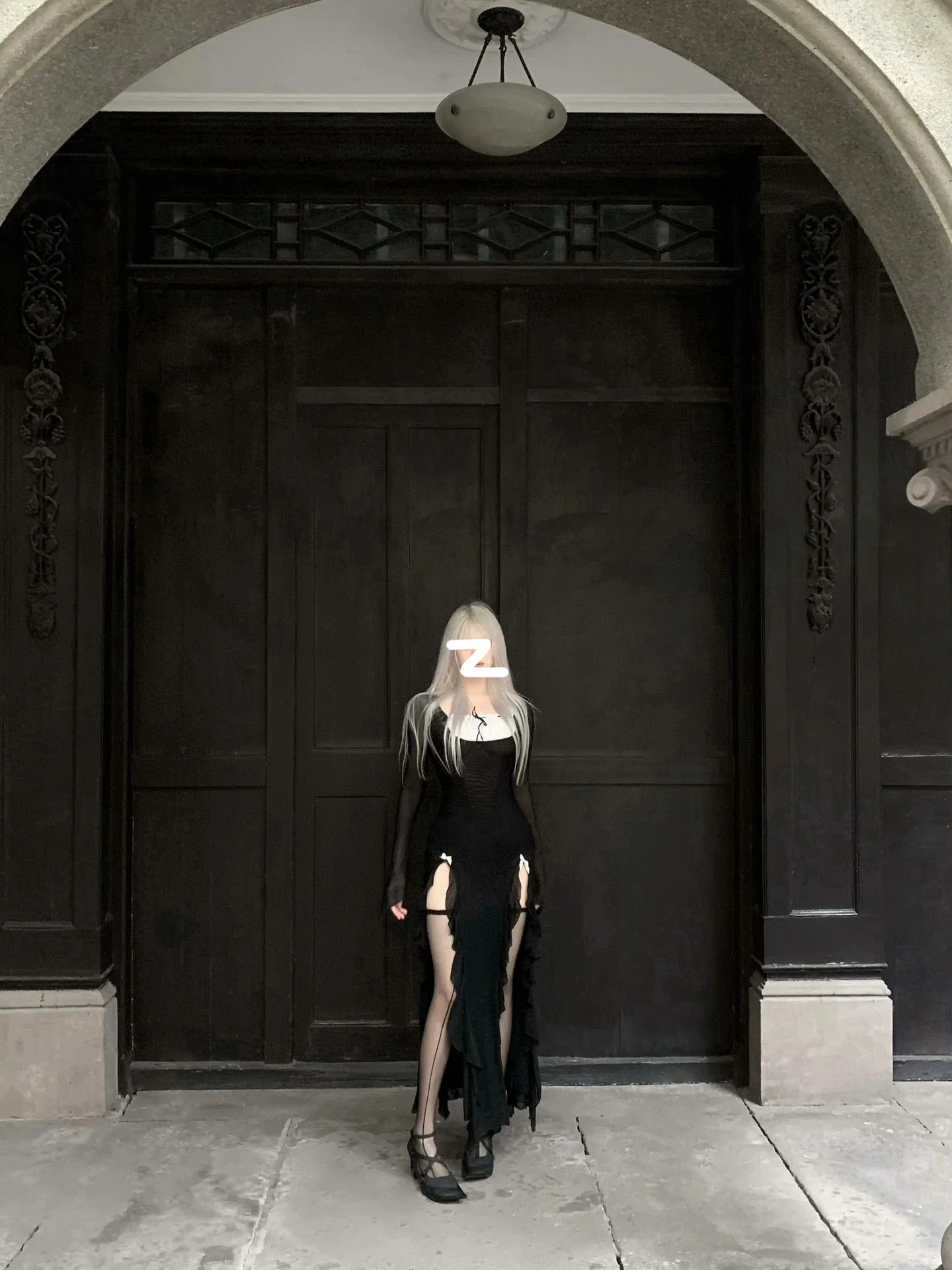 Dark Coquette Tulle Maxi Dress - Image 5