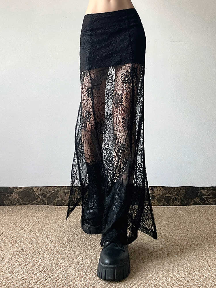 Dark Retro Lace Skirt - Image 3