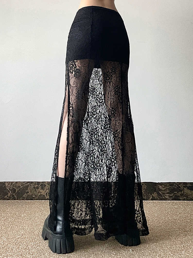 Dark Retro Lace Skirt - Image 5