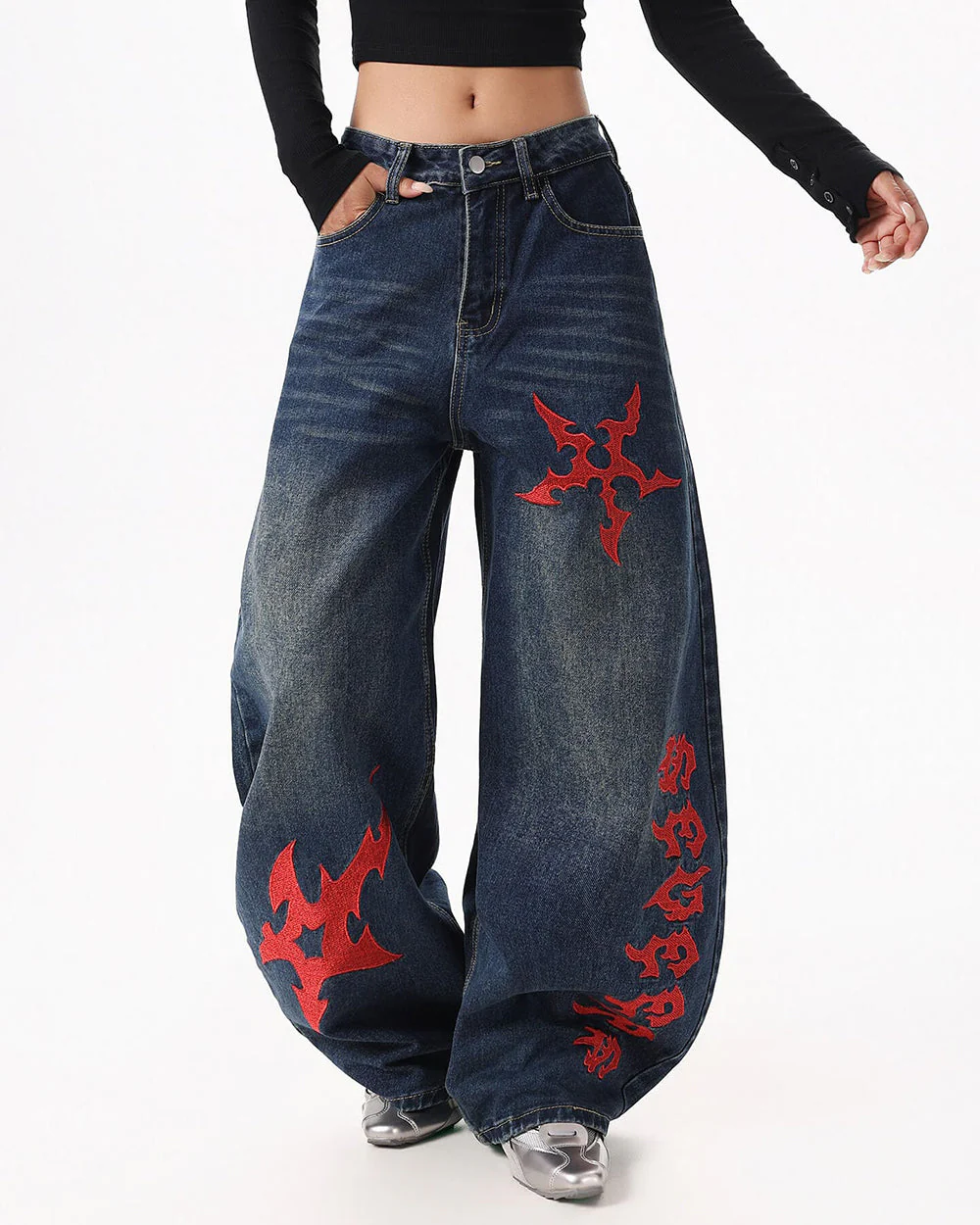 Dark Ritual Wide-Leg Jeans - Image 4