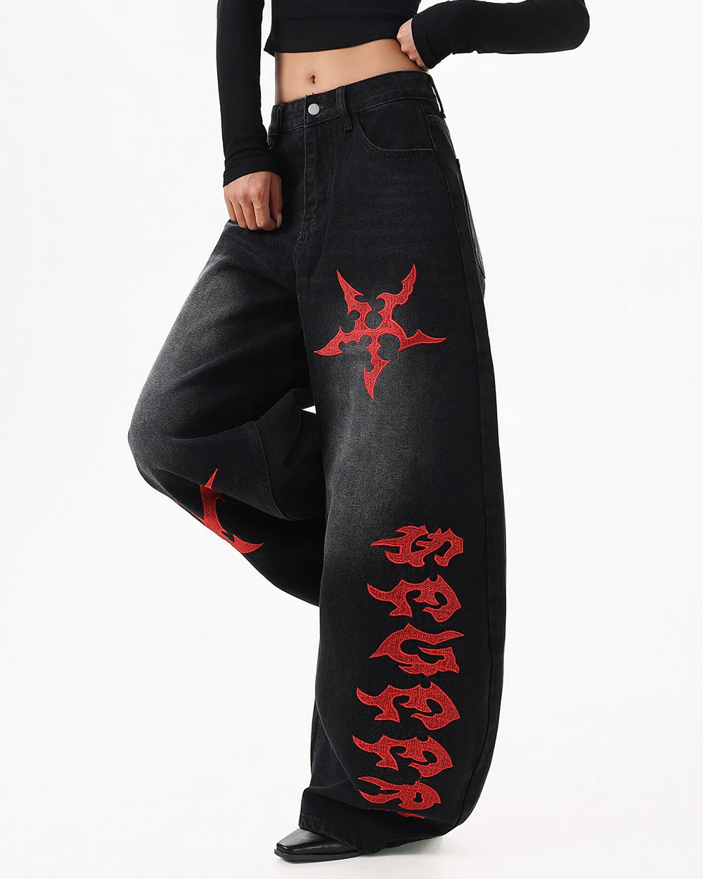 Dark Ritual Wide-Leg Jeans - Image 6