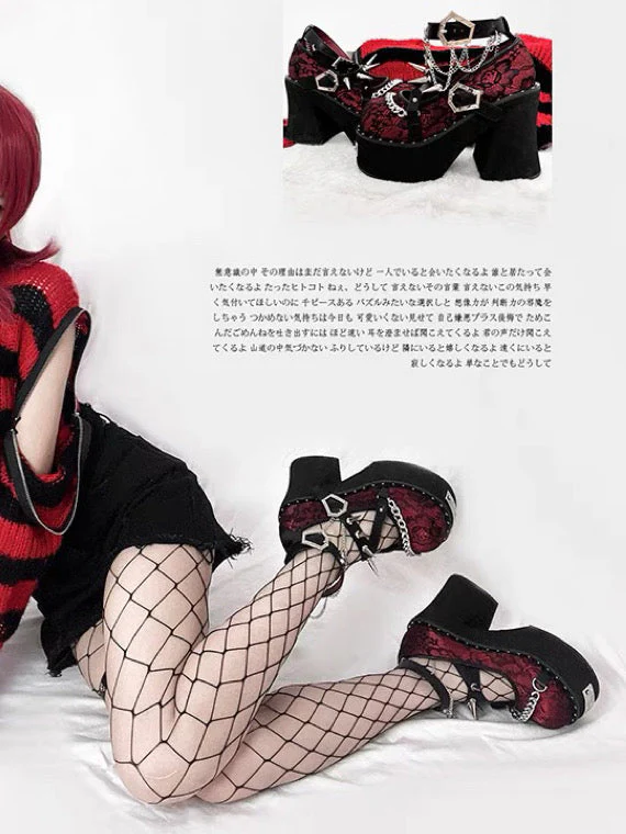 Dark Rose Witch Dolly Platform Shoes - Image 12