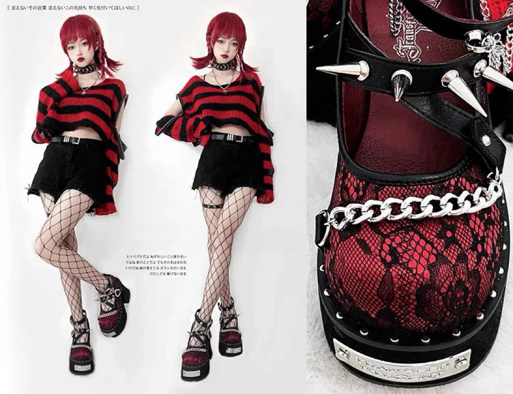 Dark Rose Witch Dolly Platform Shoes - Image 18