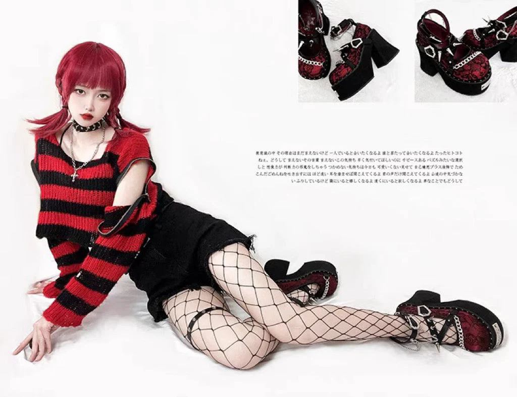 Dark Rose Witch Dolly Platform Shoes - Image 19
