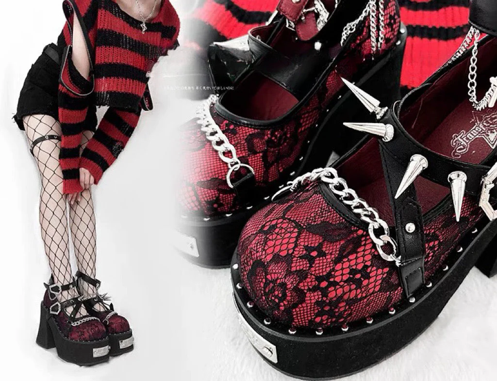 Dark Rose Witch Dolly Platform Shoes - Image 20