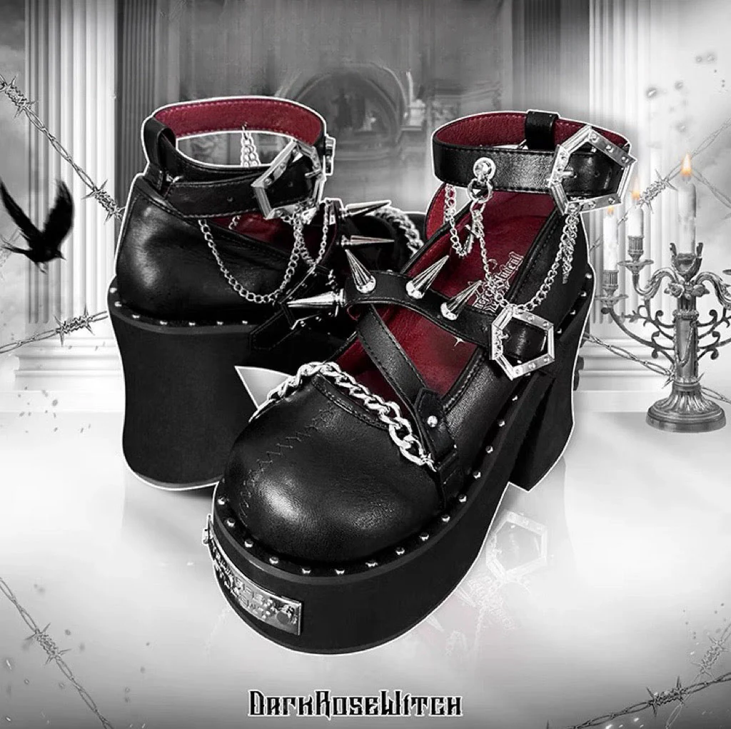 Dark Rose Witch Dolly Platform Shoes - Image 36