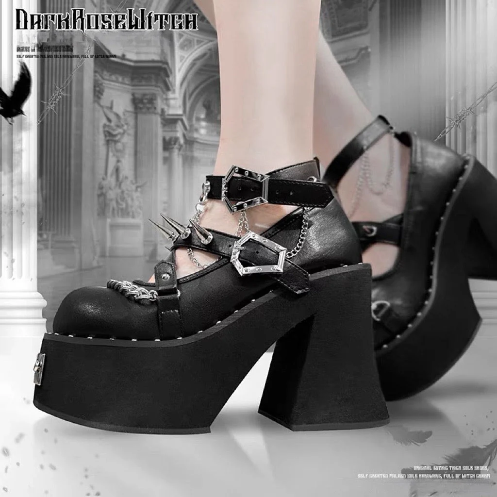 Dark Rose Witch Dolly Platform Shoes - Image 38