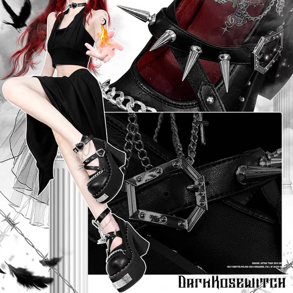 Dark Rose Witch Dolly Platform Shoes - Image 39