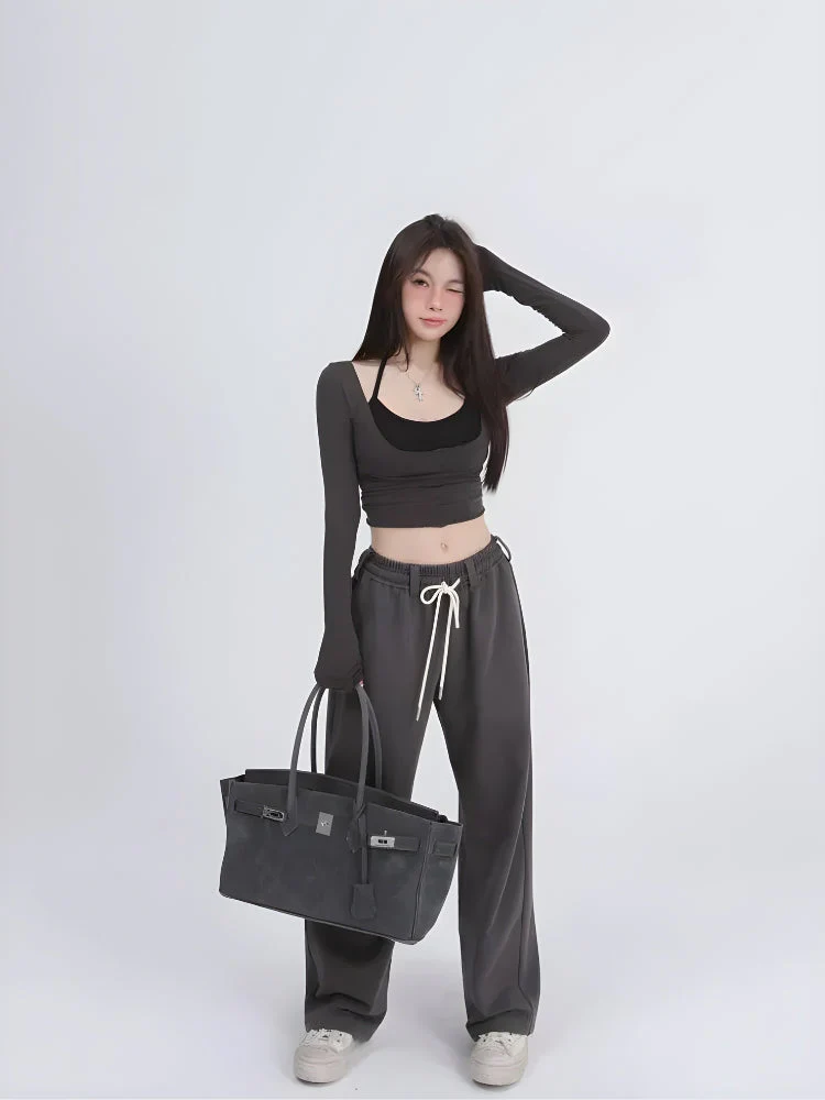Deep Scoop Neck Two Piece Set Top - Image 4