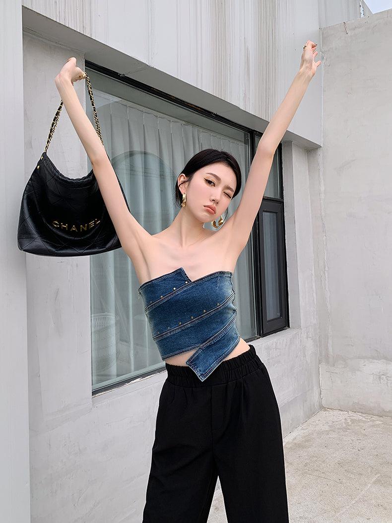 Denim Tube Top - Image 3