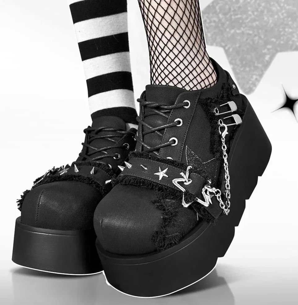 Denim Y2K Platform Mary Jane Shoes - Image 4