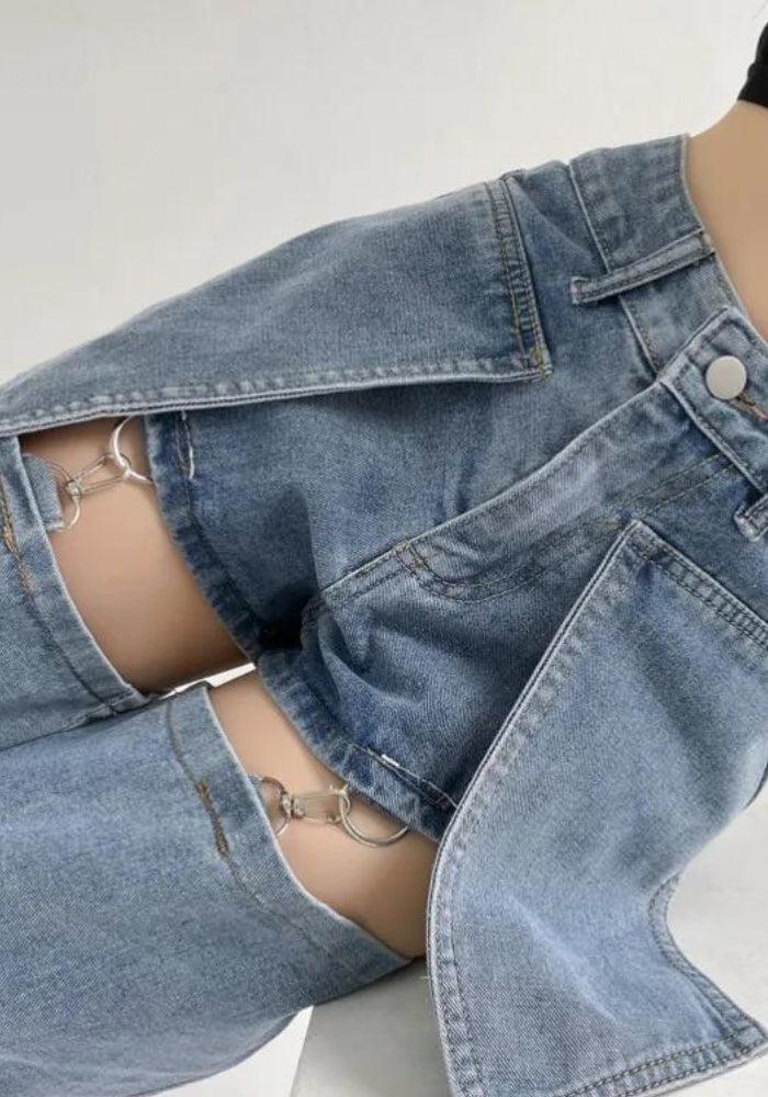 Detachable Straight Leg Jeans - Image 4
