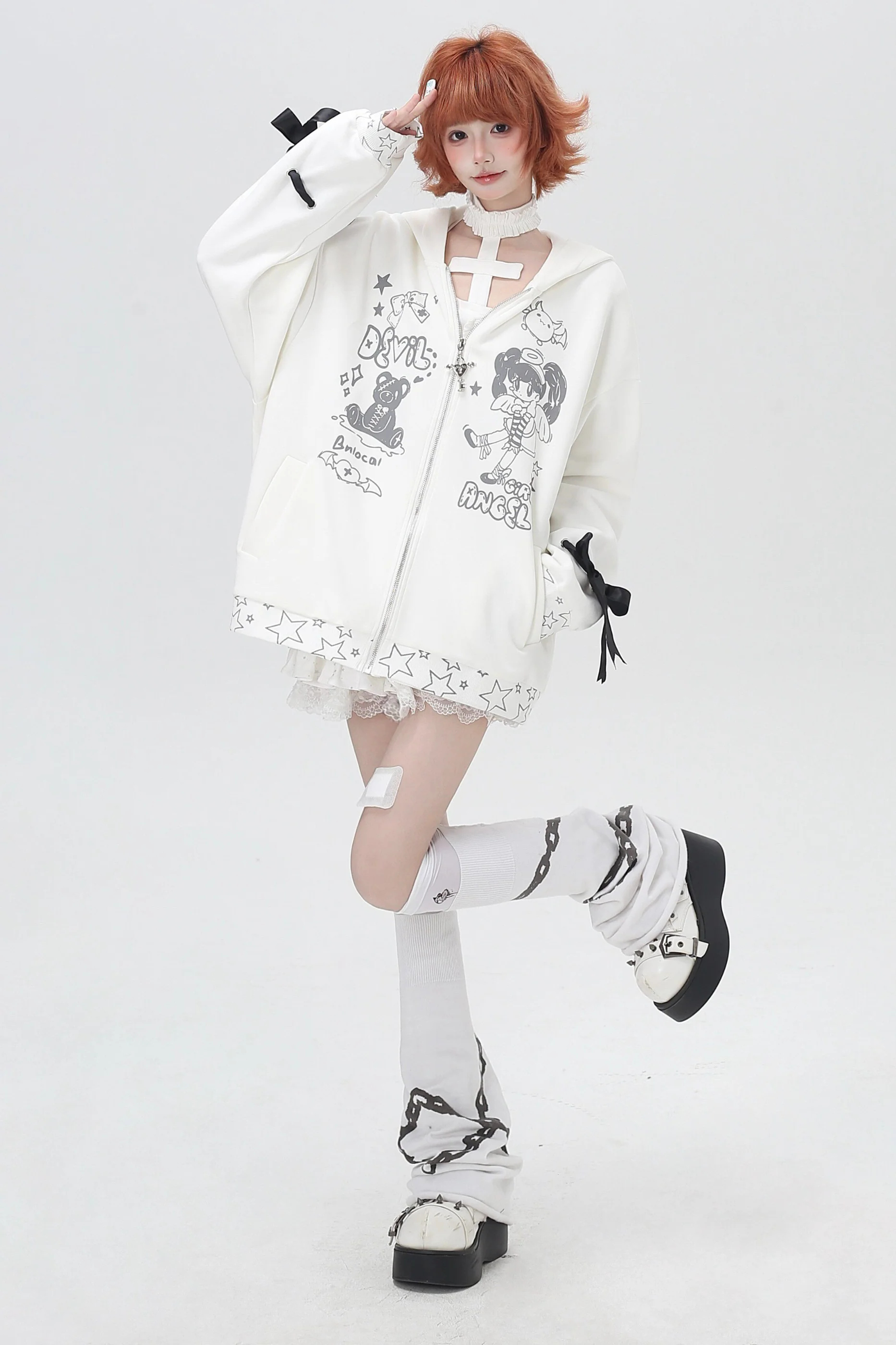 Devil Girl 3D Wings Hooded Jacket - Image 5