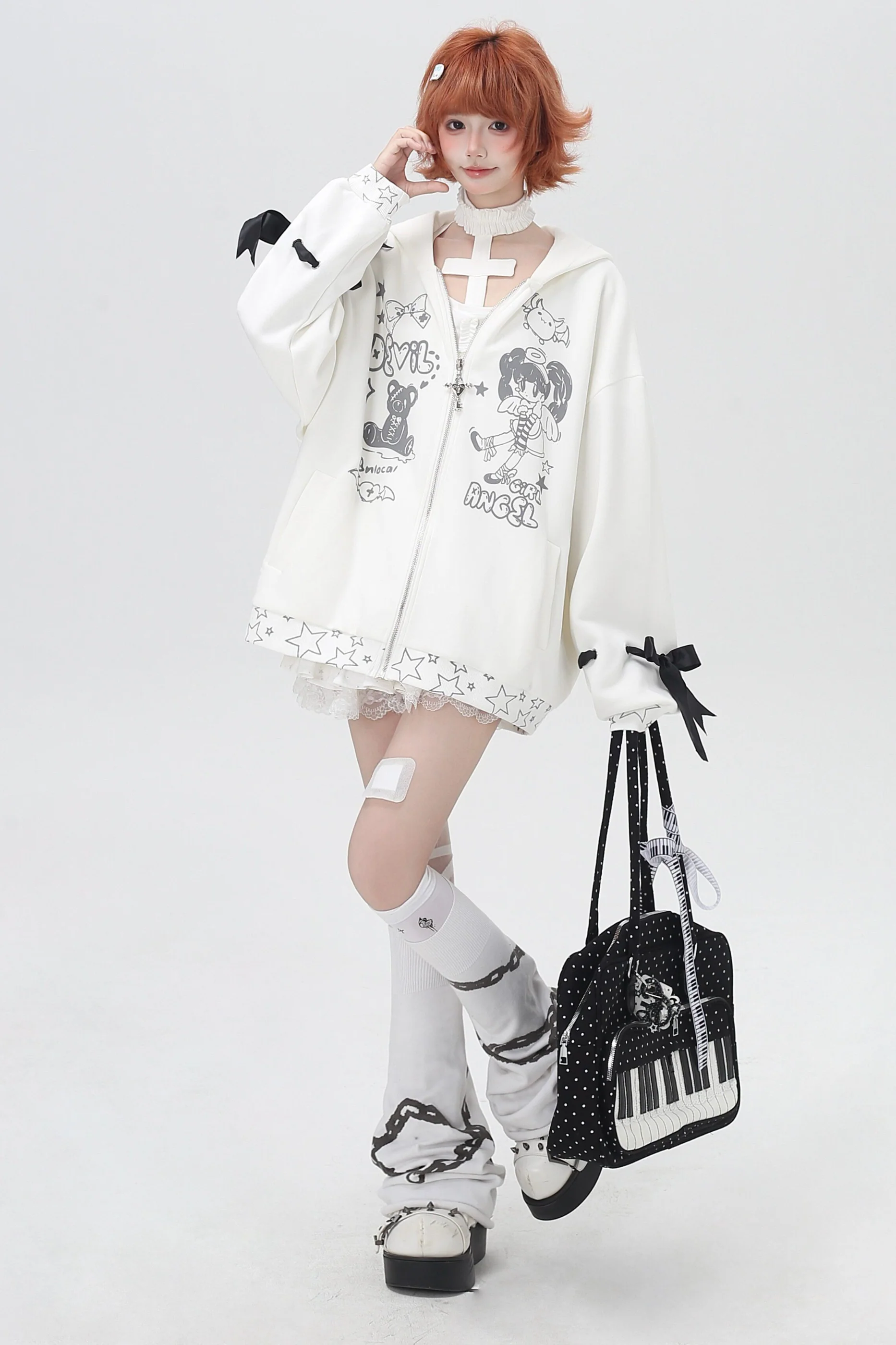 Devil Girl 3D Wings Hooded Jacket - Image 6