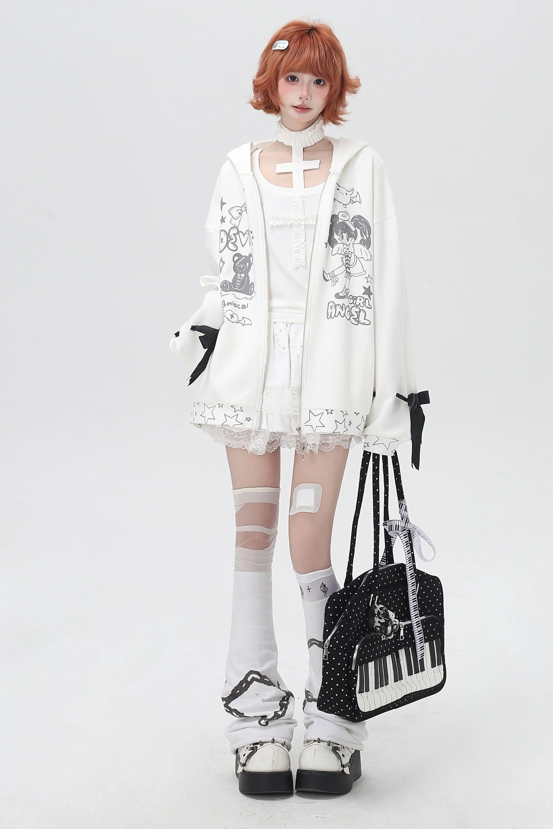 Devil Girl 3D Wings Hooded Jacket - Image 7