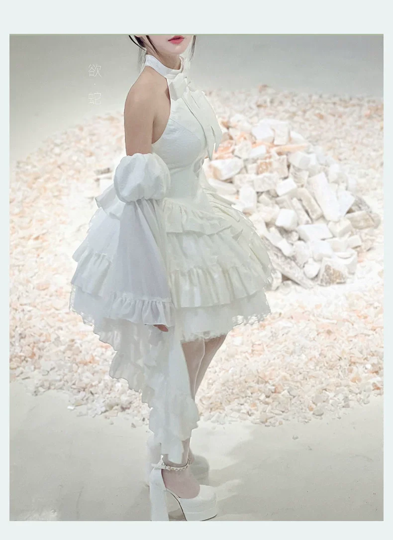 Gothic Lolita JSK Dress Snake Print Slimming Backless Dress - Image 5