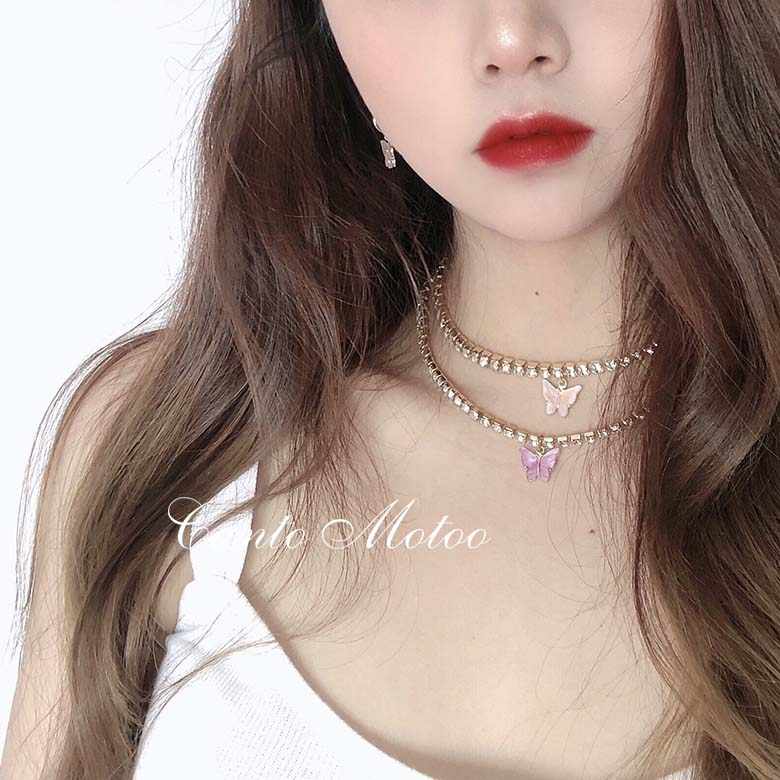 Diamonds Butterfly Chain Choker - Image 3