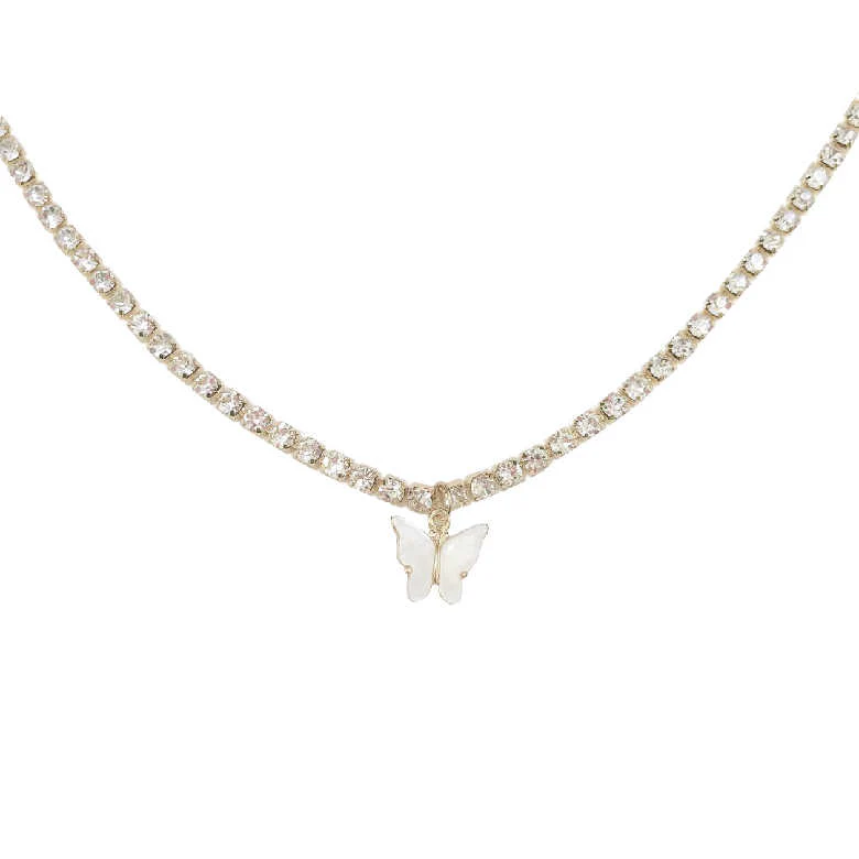 Diamonds Butterfly Chain Choker - Image 5