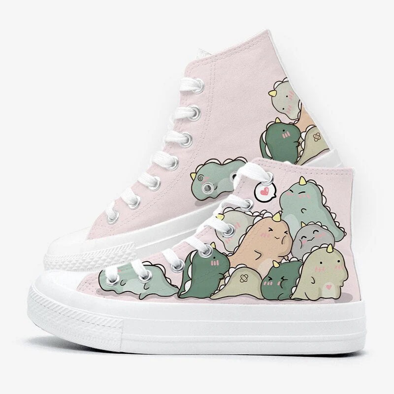Dinosaur Pile High Top Sneakers - Image 4