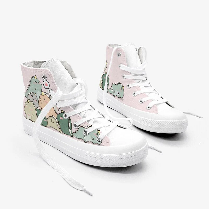 Dinosaur Pile High Top Sneakers - Image 5