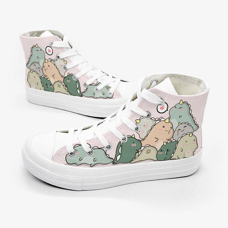 Dinosaur Pile High Top Sneakers - Image 7