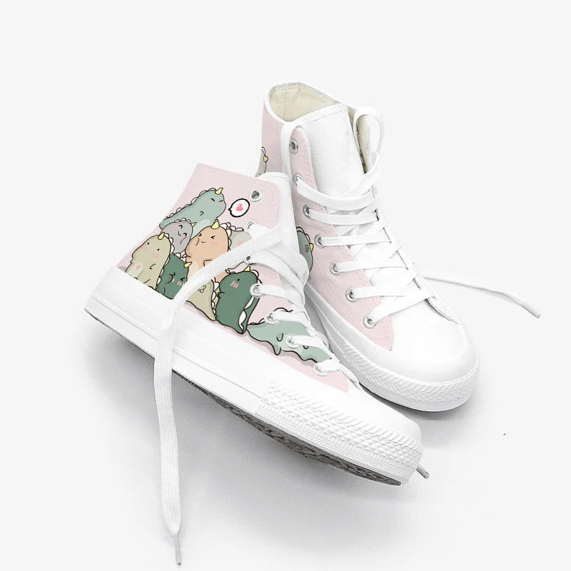 Dinosaur Pile High Top Sneakers - Image 6