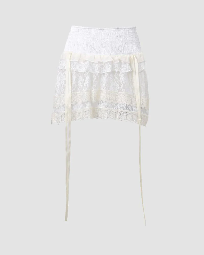 Diopatra Layered Ruffled Skirt - Image 3