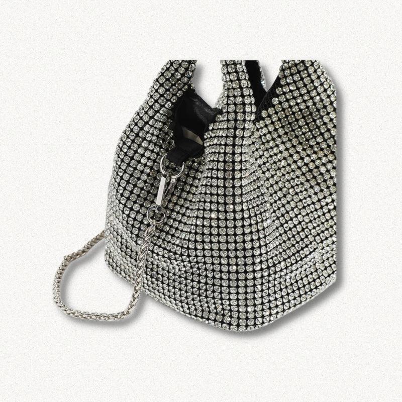 Disco Cowgirl Silver Rhinestone Handbag - Image 6