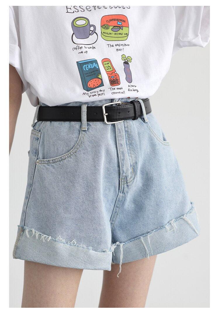 Distressed and Slit Jean Shorts - Image 9
