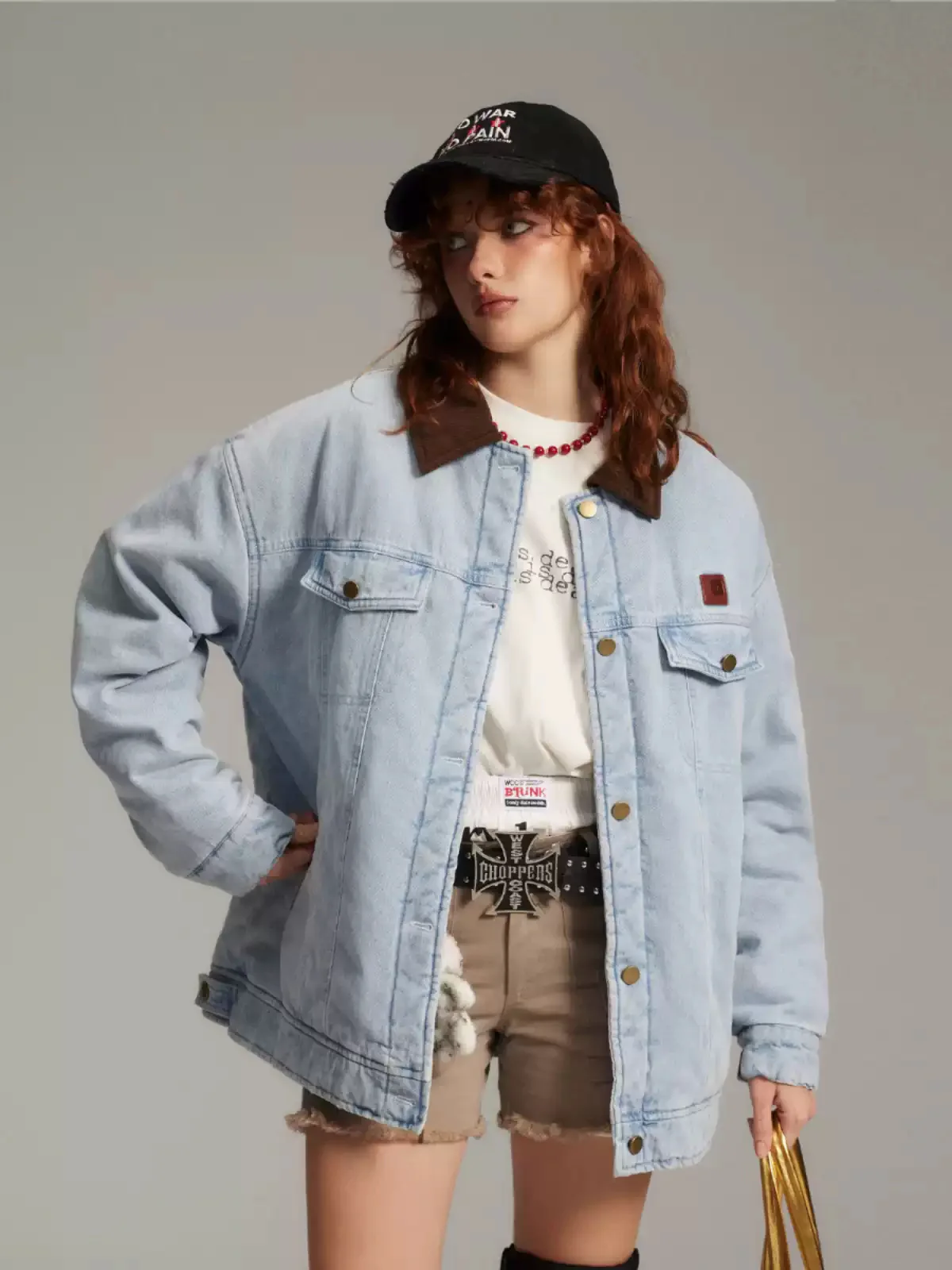 Distressed patchwork embroidered denim cotton jackets - Image 2