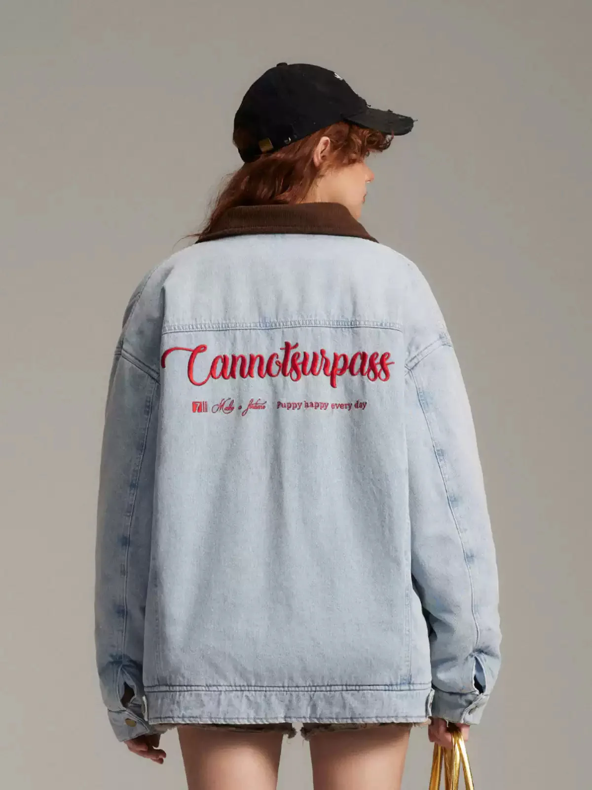 Distressed patchwork embroidered denim cotton jackets - Image 3
