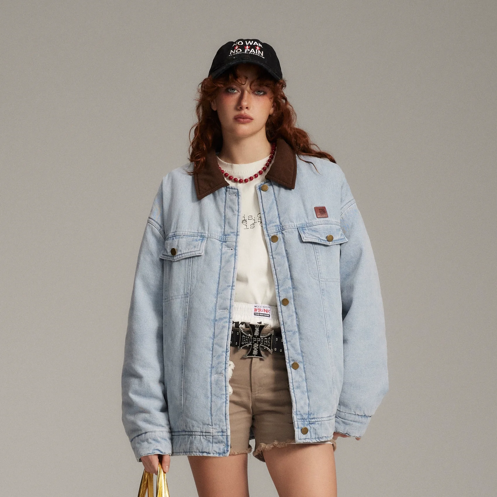 Distressed patchwork embroidered denim cotton jackets - Image 4