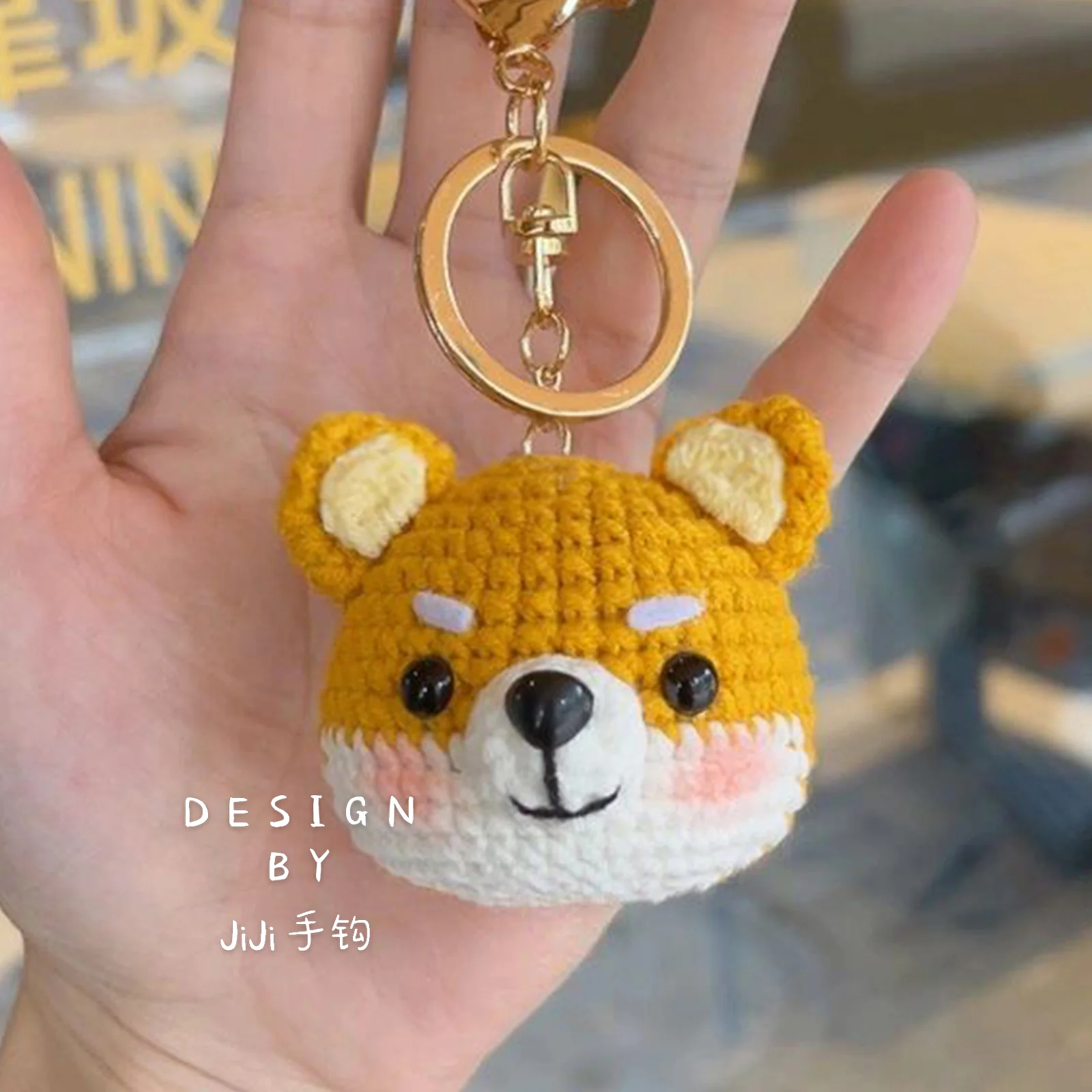 DIY crochet Akita dog keychain - Image 2