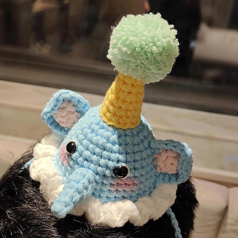 diy crochet birthday hat material package kit - Image 2