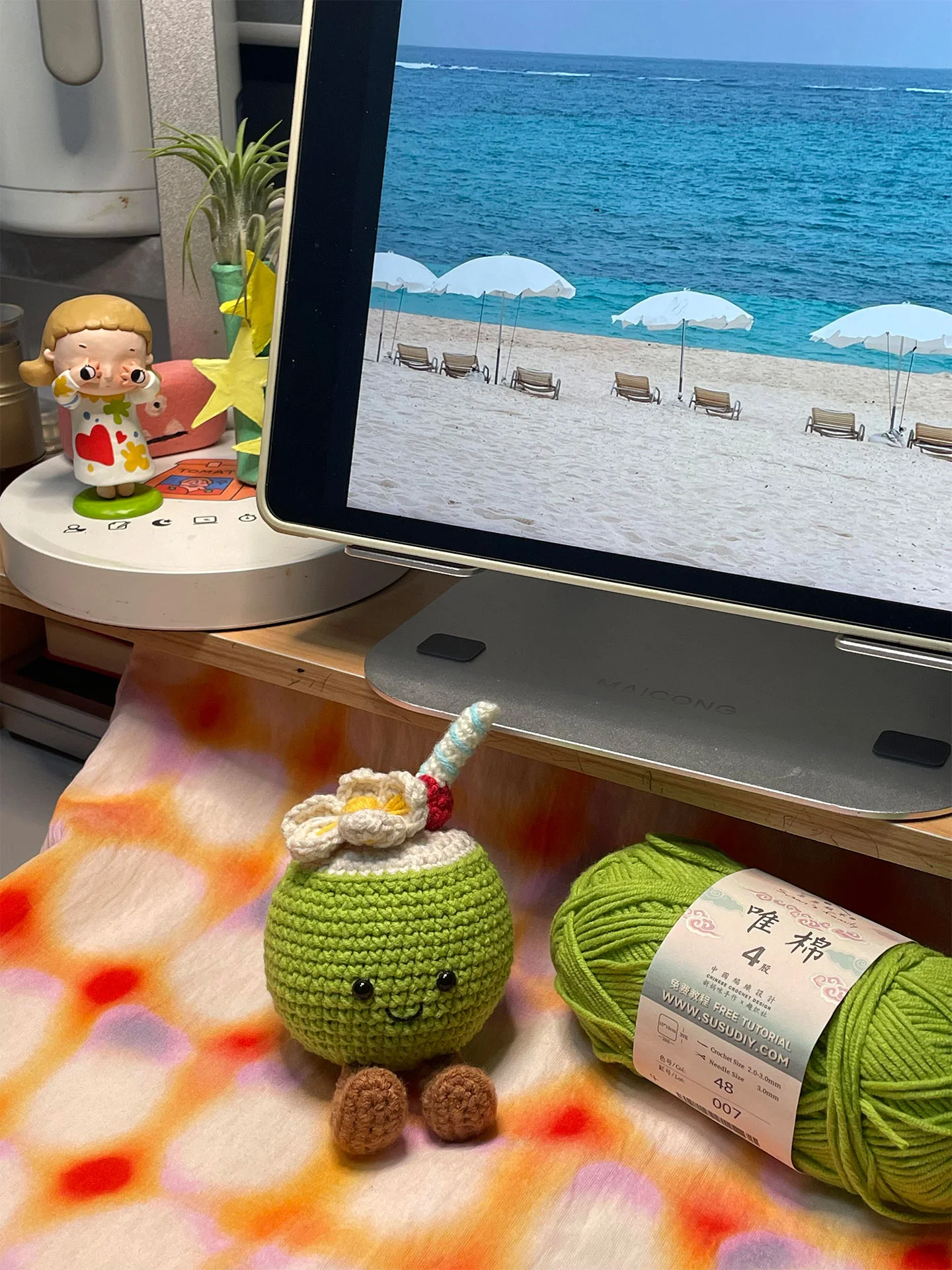 diy crochet coconut doll kit - Image 3