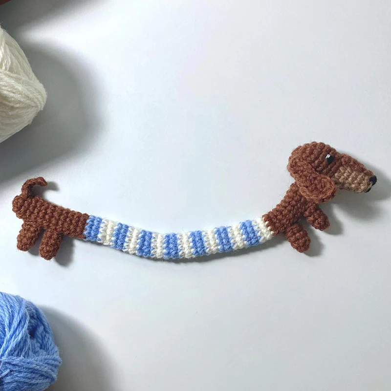 diy crochet cute dachshund puppy material bag - Image 3