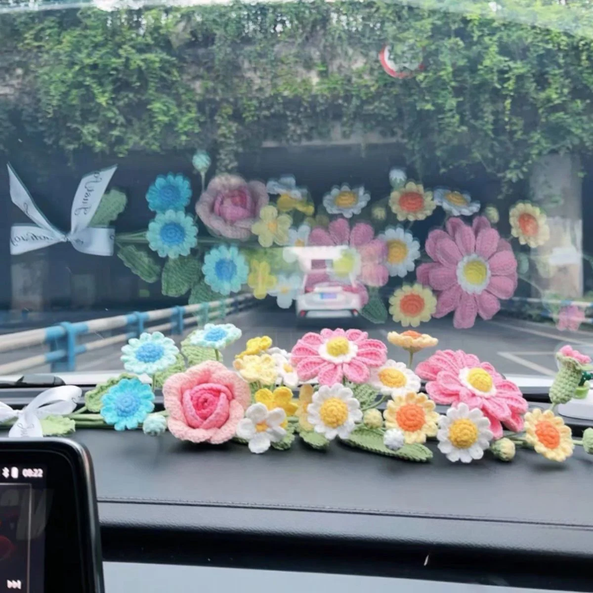 diy crochet flowers car bouquet - Image 2