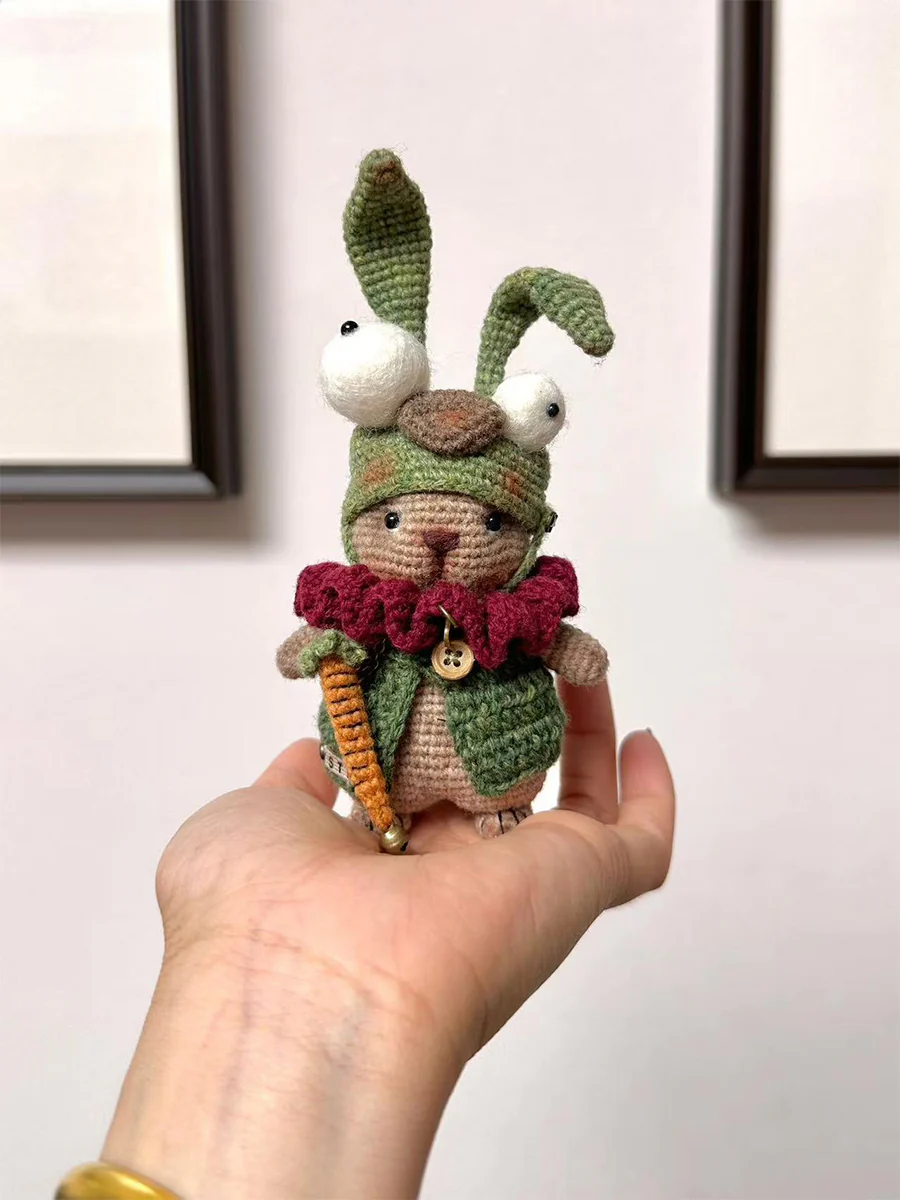 diy crochet material retro Rabbit Doll - Image 3