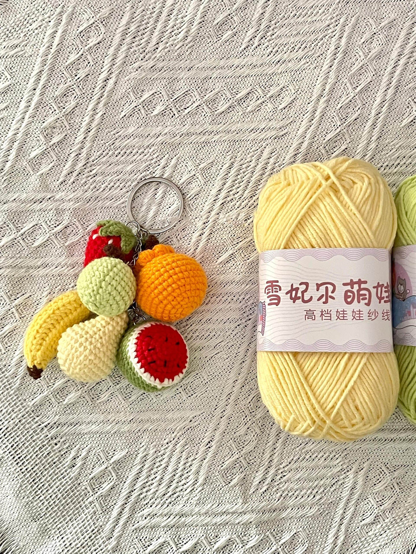 diy crocheted bunch of fruit pendant kit - Image 2
