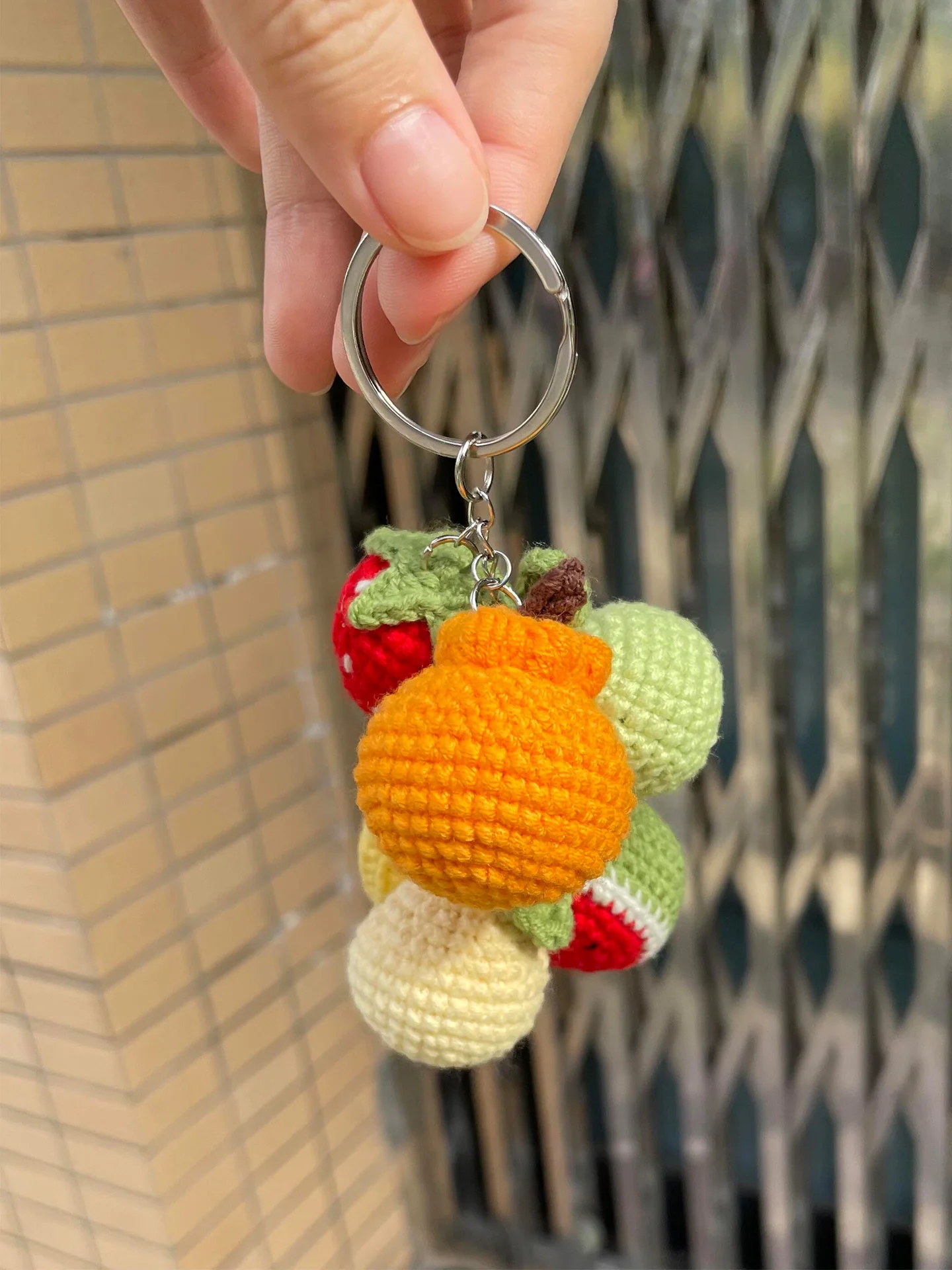 diy crocheted bunch of fruit pendant kit - Image 4