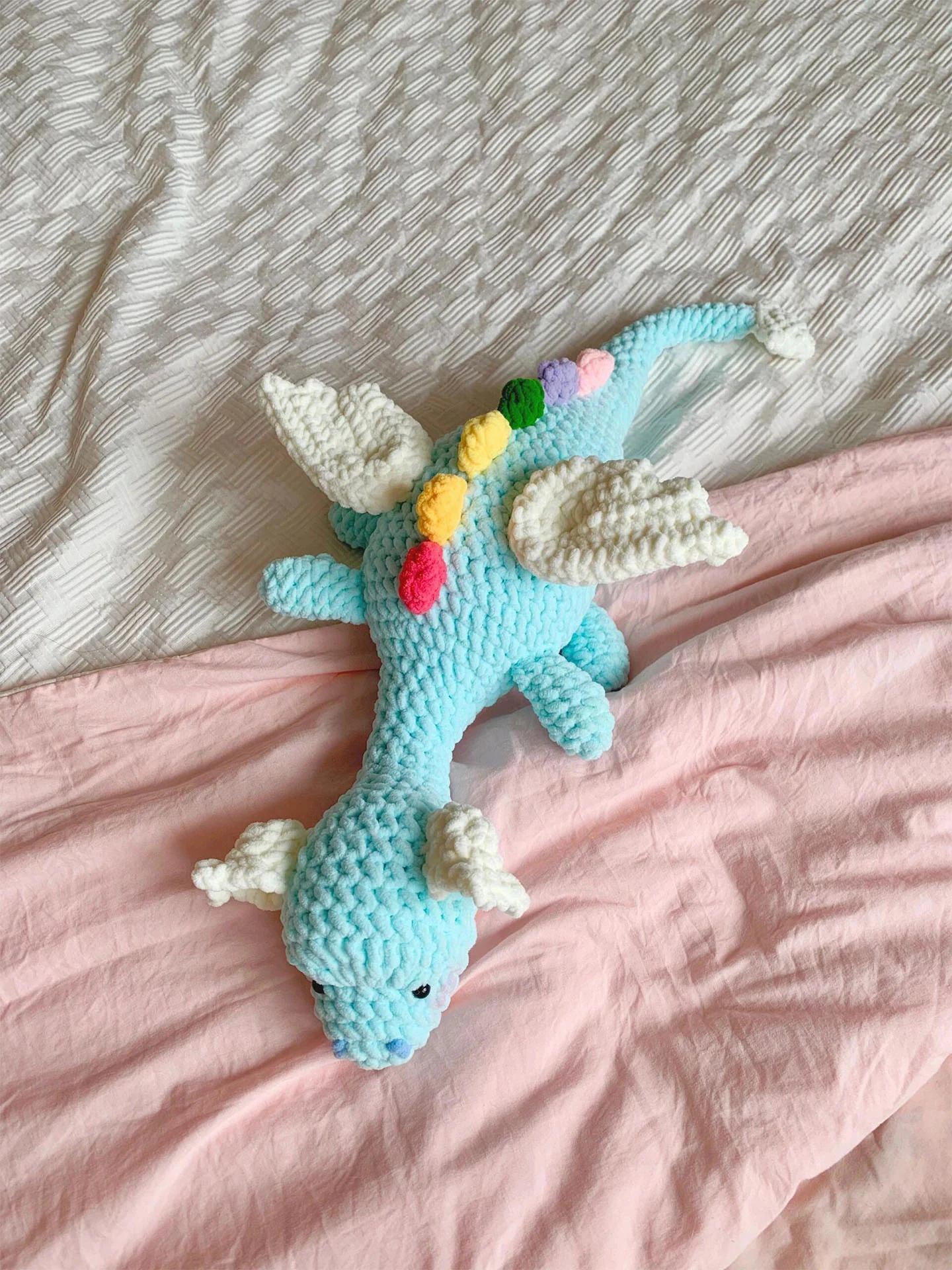 diy crocheted little milk dragon pillow - Image 4