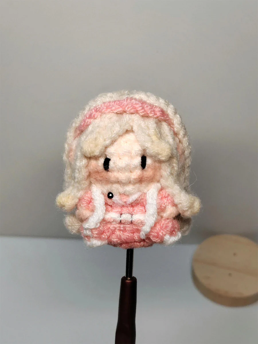 DIY Gummy pink girl doll Pendant