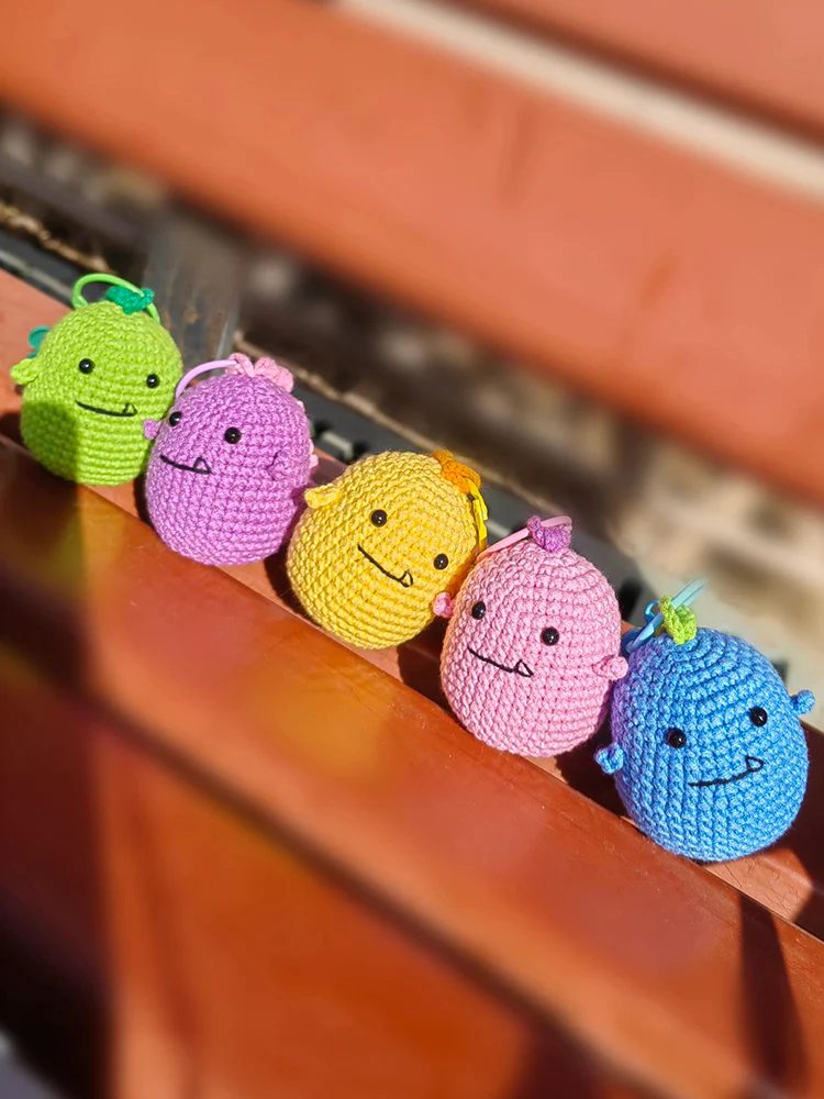 diy Little dinosaur wool pendant keychain - Image 2