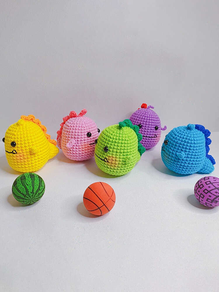 diy Little dinosaur wool pendant keychain - Image 3