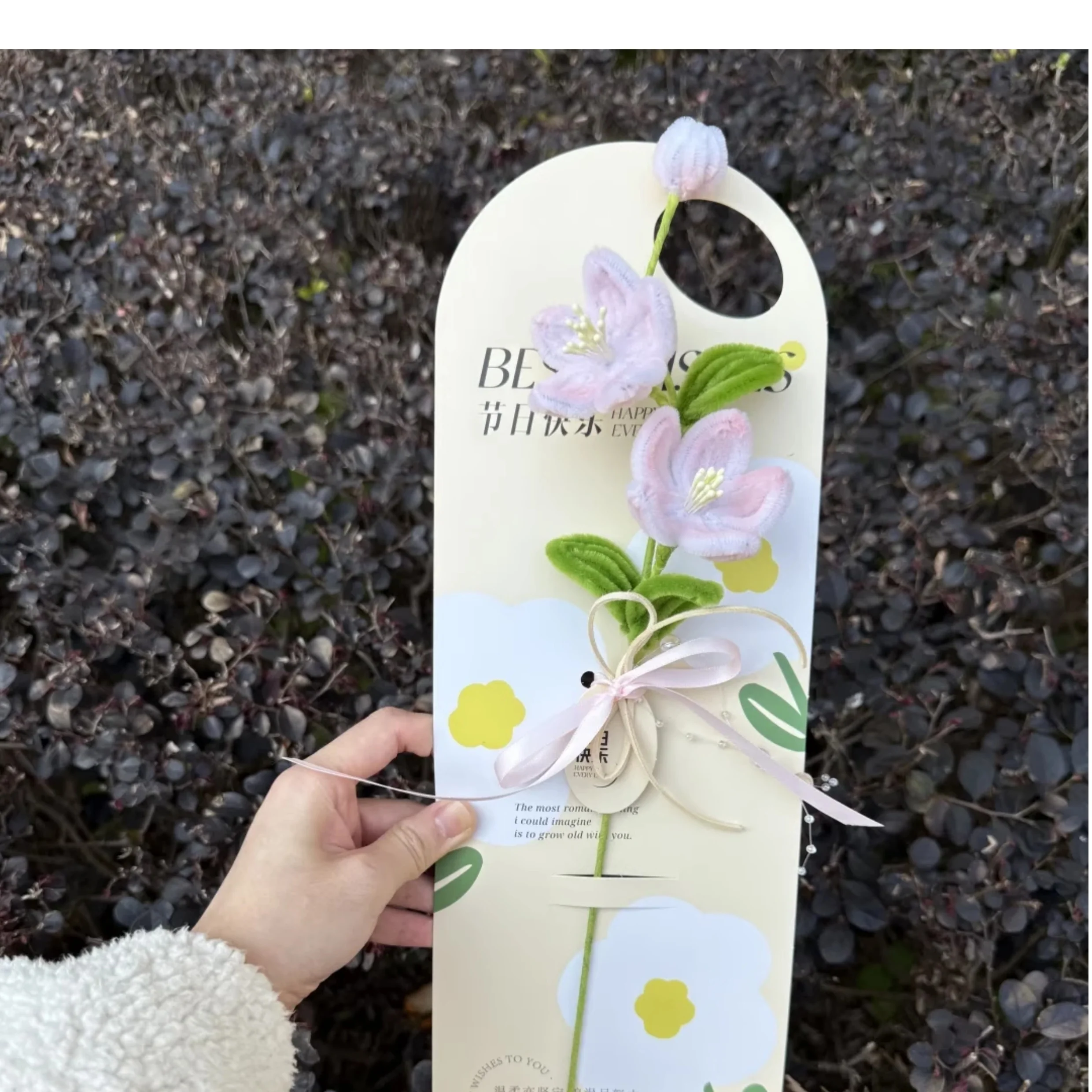 diy twisting flowers stick card - Image 5