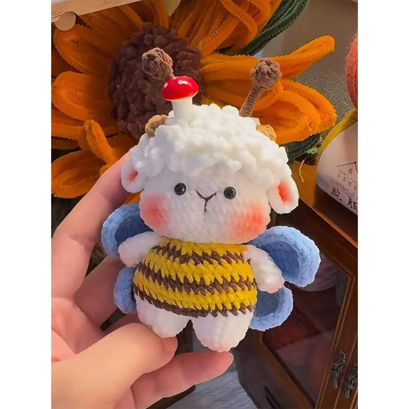 diy wool cute bee lamb doll - Image 3
