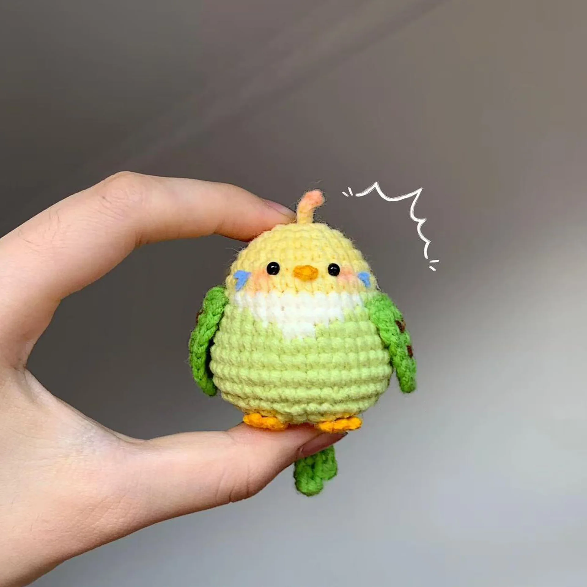 DIY wool fat parrot cute keychain bag pendant - Image 2