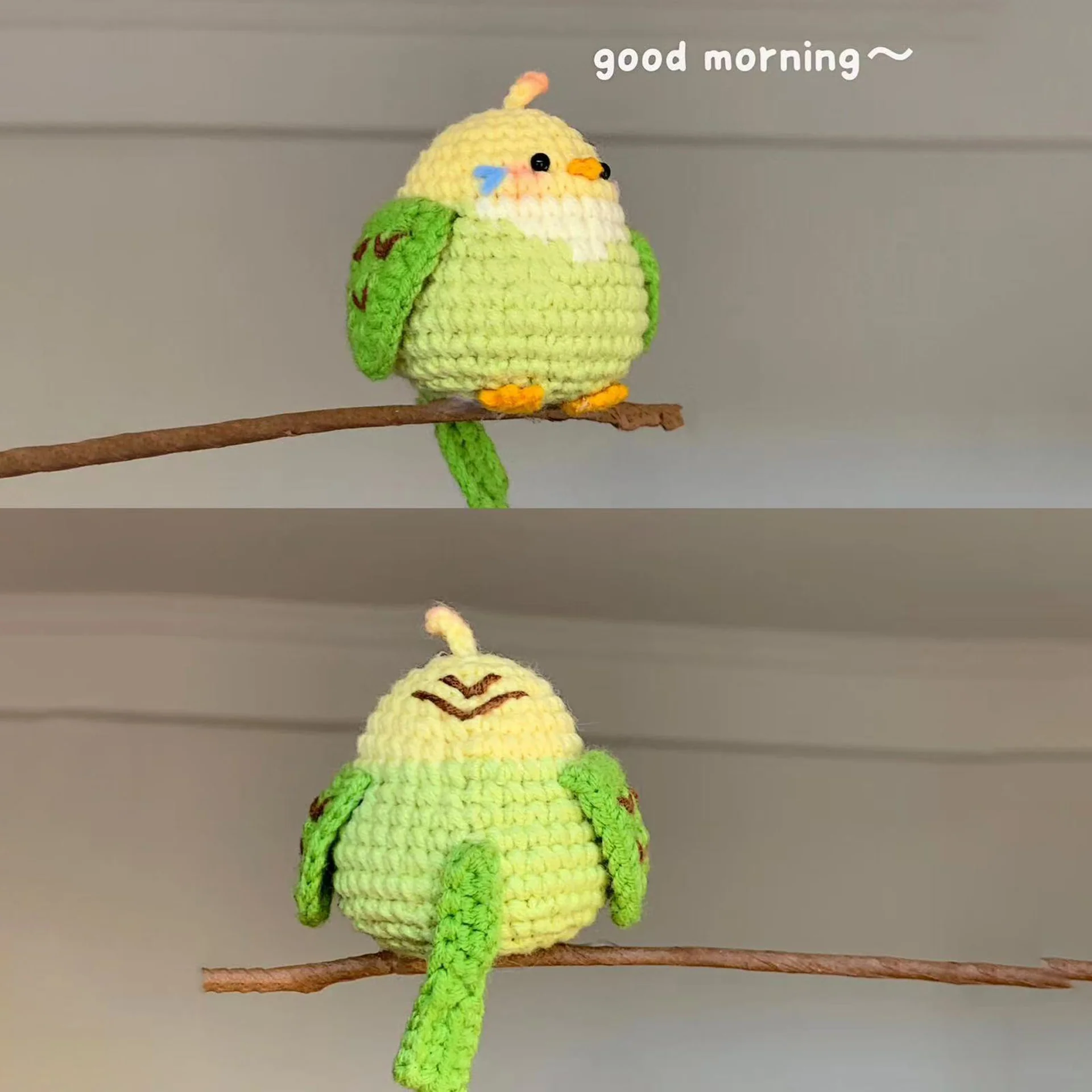 DIY wool fat parrot cute keychain bag pendant - Image 3