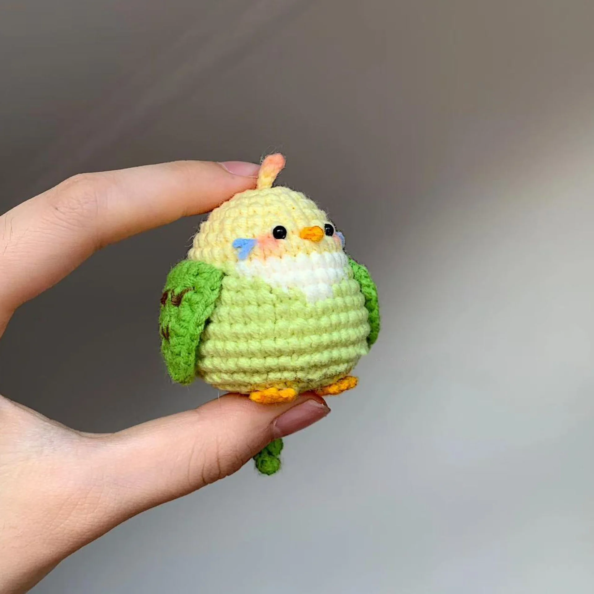 DIY wool fat parrot cute keychain bag pendant - Image 4