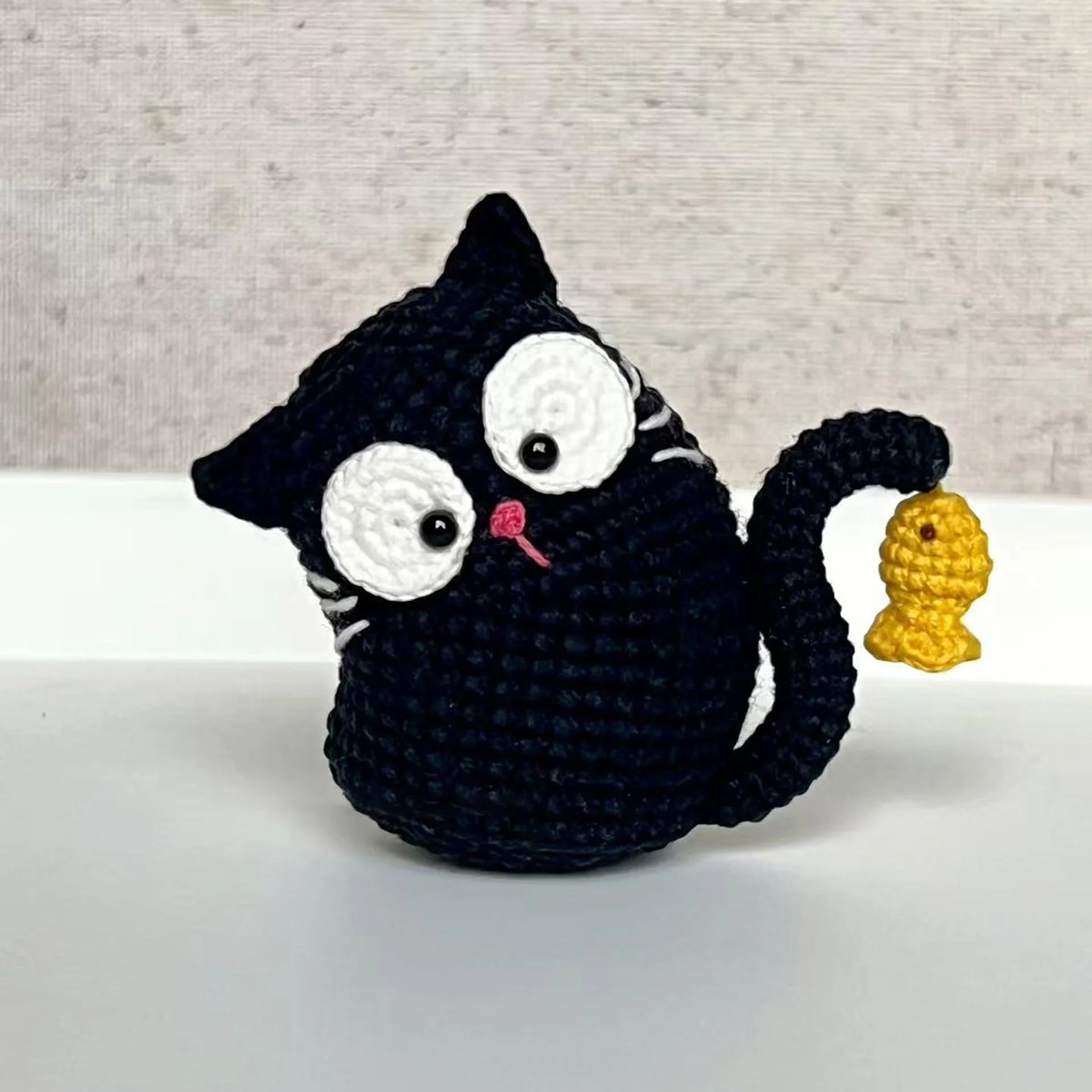 diy wool Kitten fishing doll - Image 3